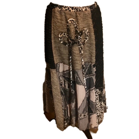 Lace Dresses & Skirts - “LACE” Multi Fabric Boho Maxi Skirt .